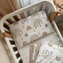 Set lenjerie de schimb pentru patut bebe 3 piese Norisori bej (3)